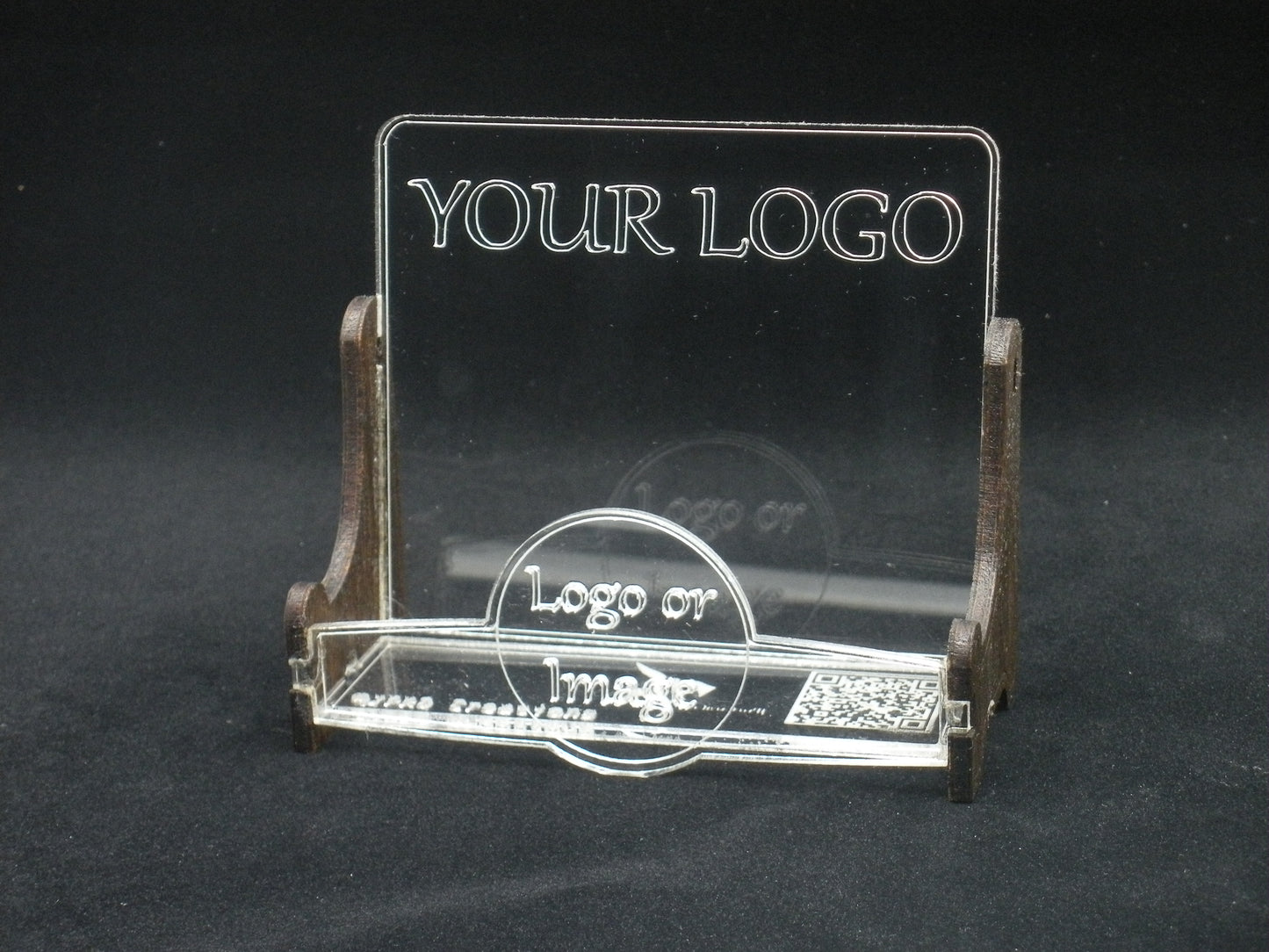 Acrylic Business Card Holder - Custom Logo